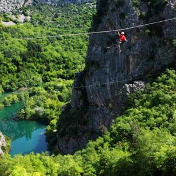Ziplining the Cetina Canyon, Croatia