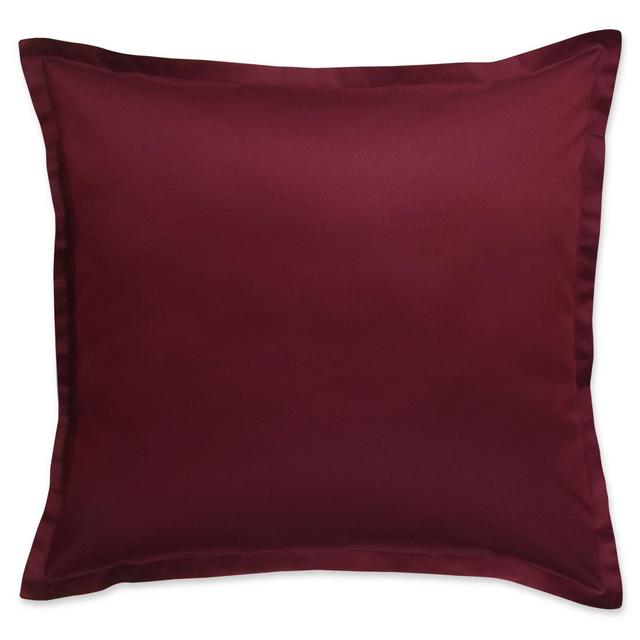300-Thread-Count Cotton European Pillow Sham in Burgundy