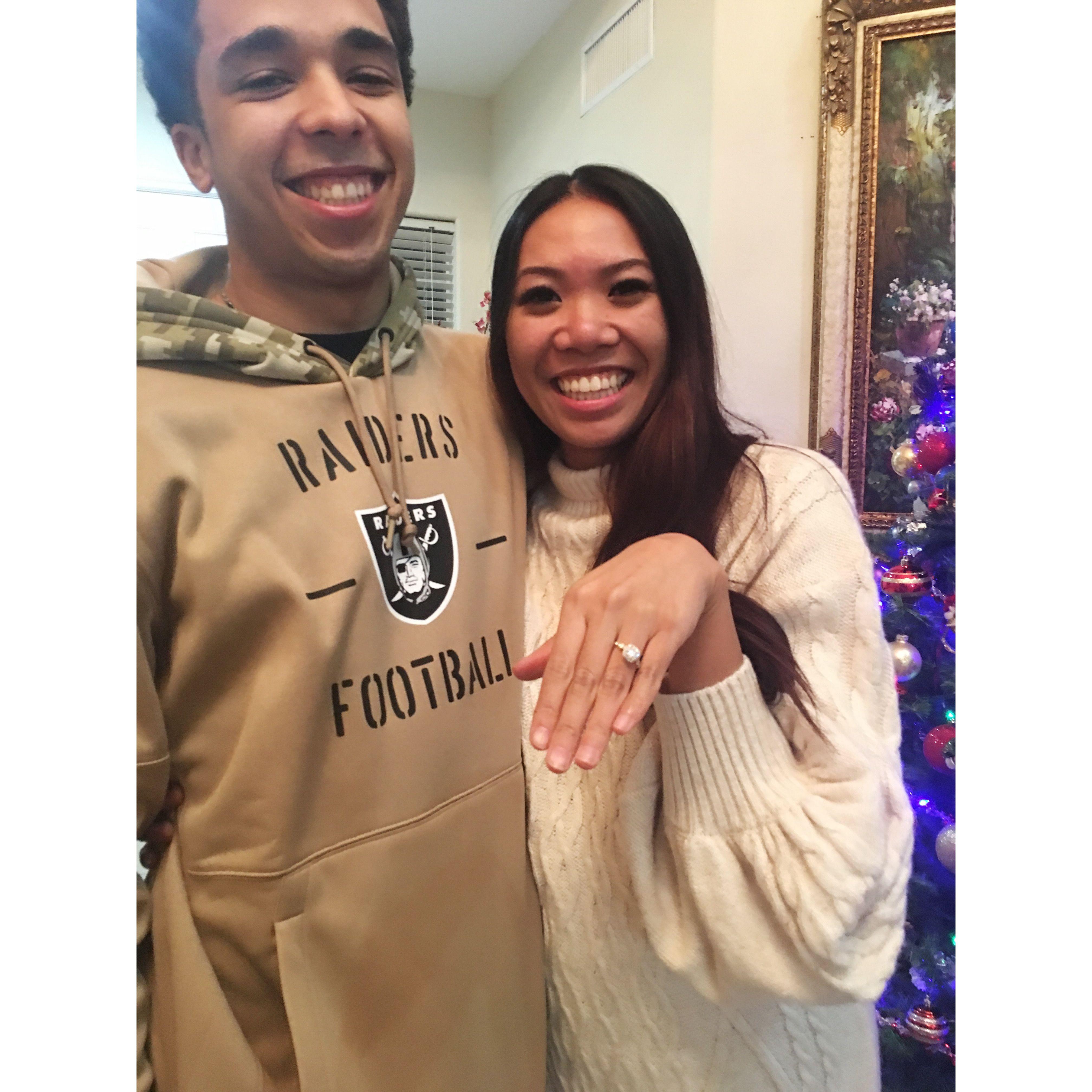 The day Spencer proposed. December 2019, on our 5 year anniversary.