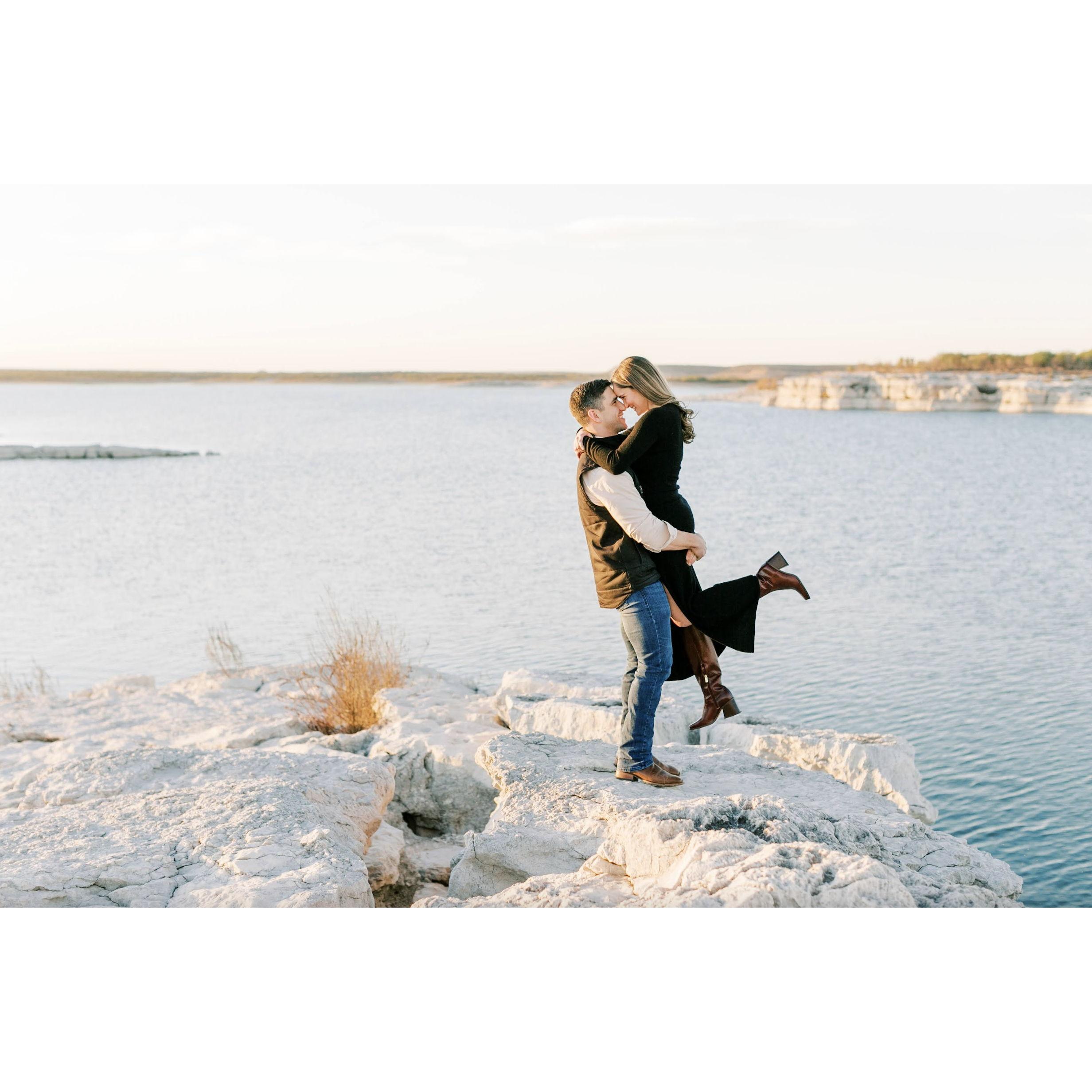 Engagement photos at Lake Amistad, Del Rio, Tx.