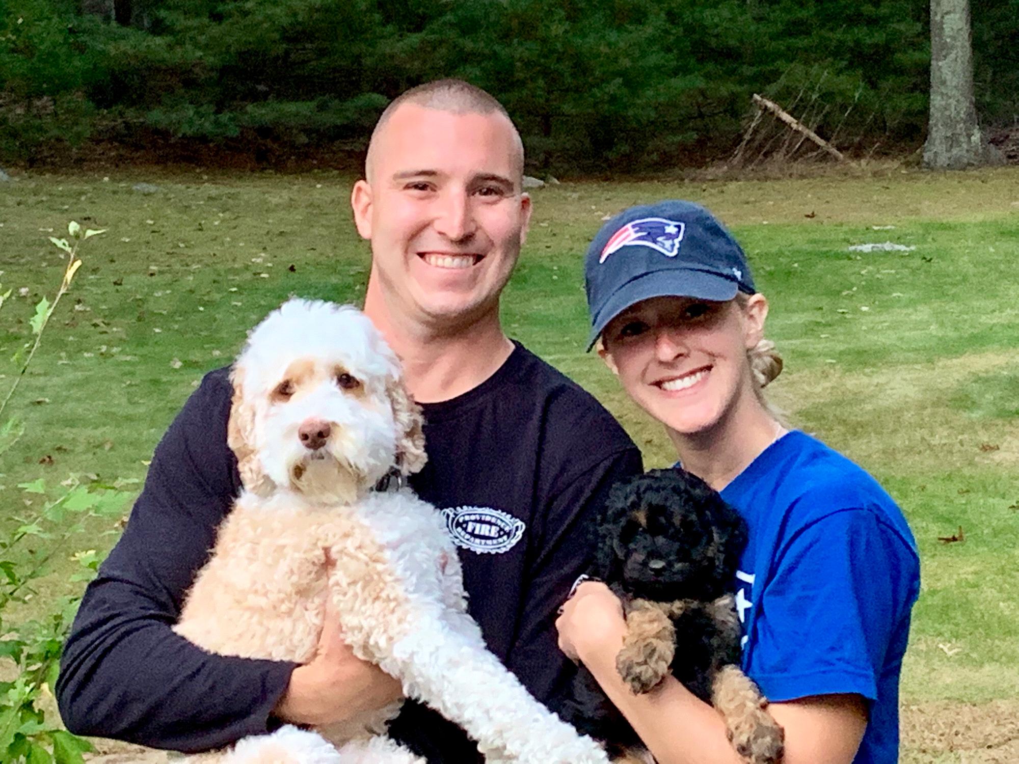 Right after Timmy proposed! He proposed to me the day we picked up our fur baby, Teddy!