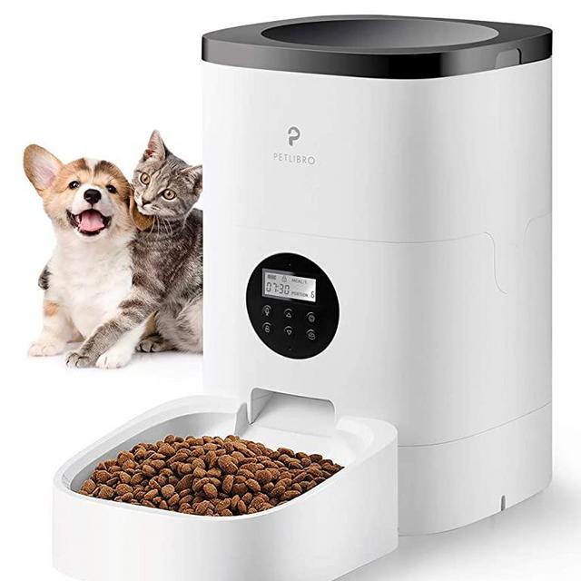 PETLIBRO Automatic Cat Feeder, Timed Cat Feeder with Desiccant Bag for Dry Food, Programmable Portion Control 1-4 Meals per Day & 10s Voice Recorder for Small / Medium Pets (4L)