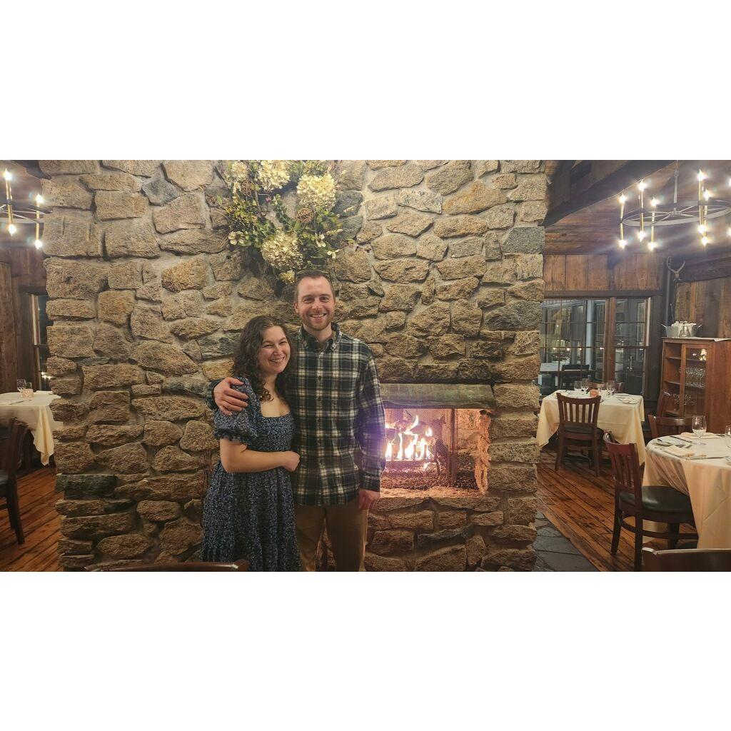 Fourth anniversary dinner at Millpond Gathering (our reception venue!) April 23, 2023