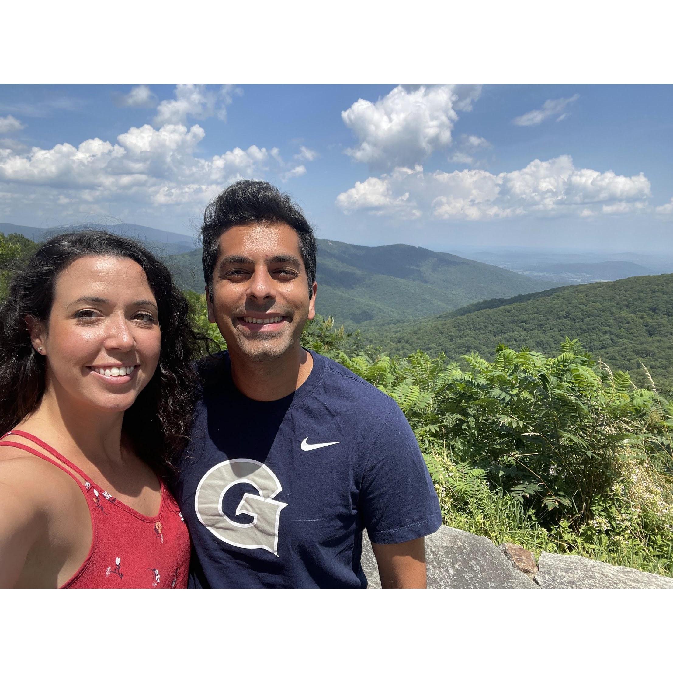 Hiked Shenendoah National Park in VA for our 1st Wedding Anniversary July 2021