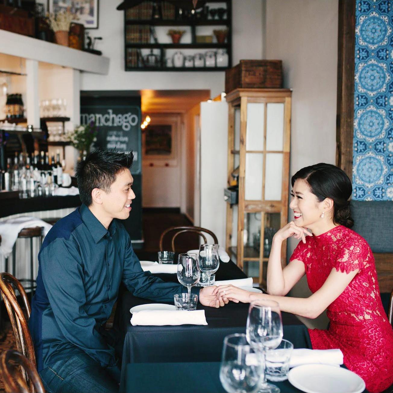 The second time we went back to Manchego seating at the exact same table on our first date and we are already engaged. With the same passion and feel even closer to each other.