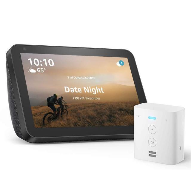 Echo Show 8 (Charcoal) with Echo Flex