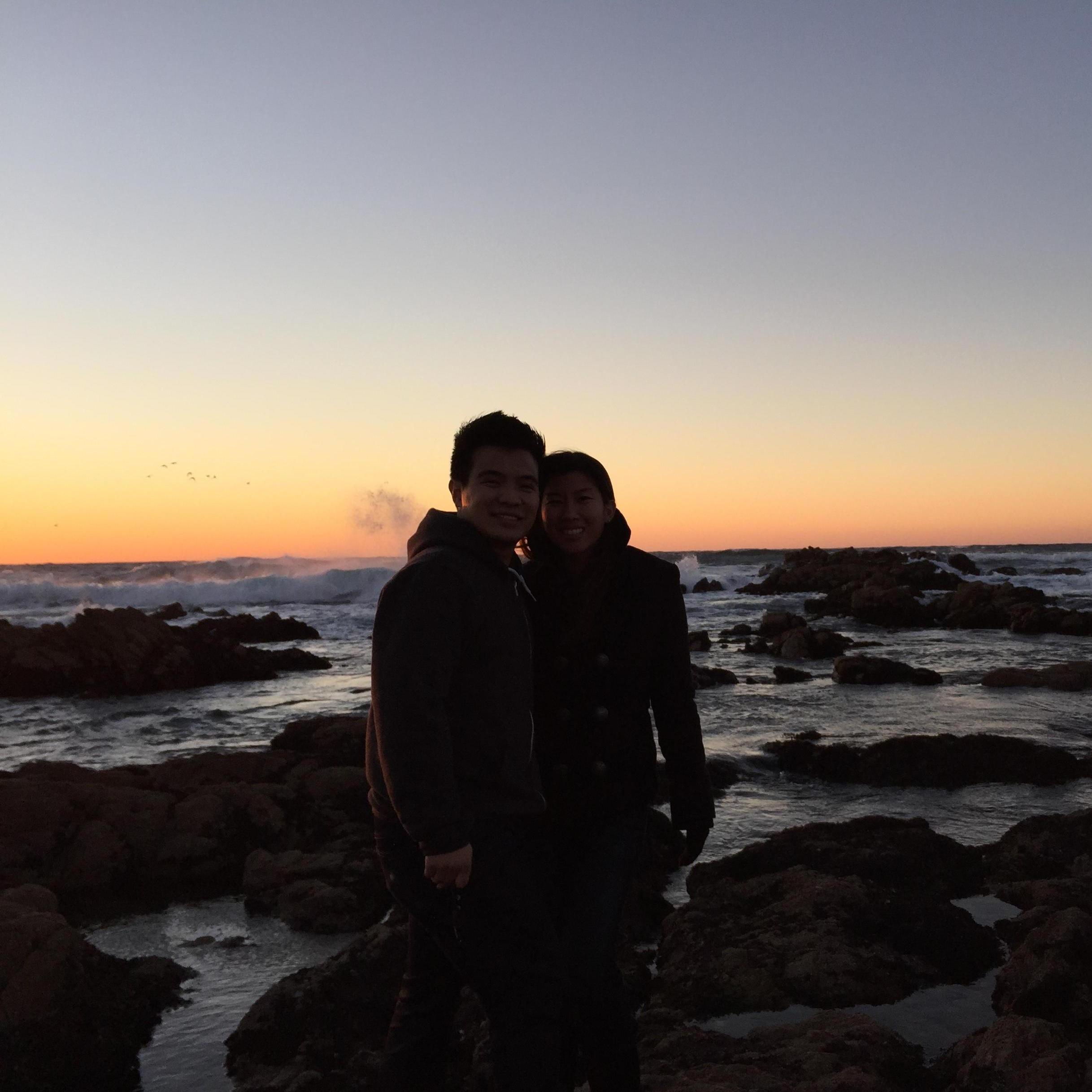 We became "official" after going to Monterey, CA for the weekend. We went to the aquarium too of course! (December 2014)