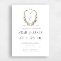 White Wedding Invitation - Cindra Portrait
