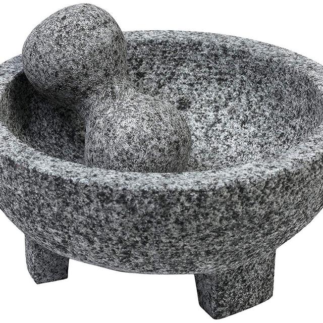 Imusa USA - IMUSA USA MEXI-2013 Granite Molcajete Spice Grinder 6-Inch, Gray