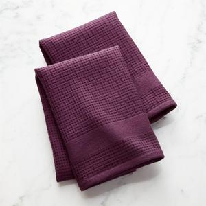 Waffle/Terry Wine Dish Towels, Set of 2