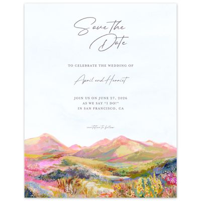 Light Sky, Blue Wedding Digital Save the Date - Serene Portrait