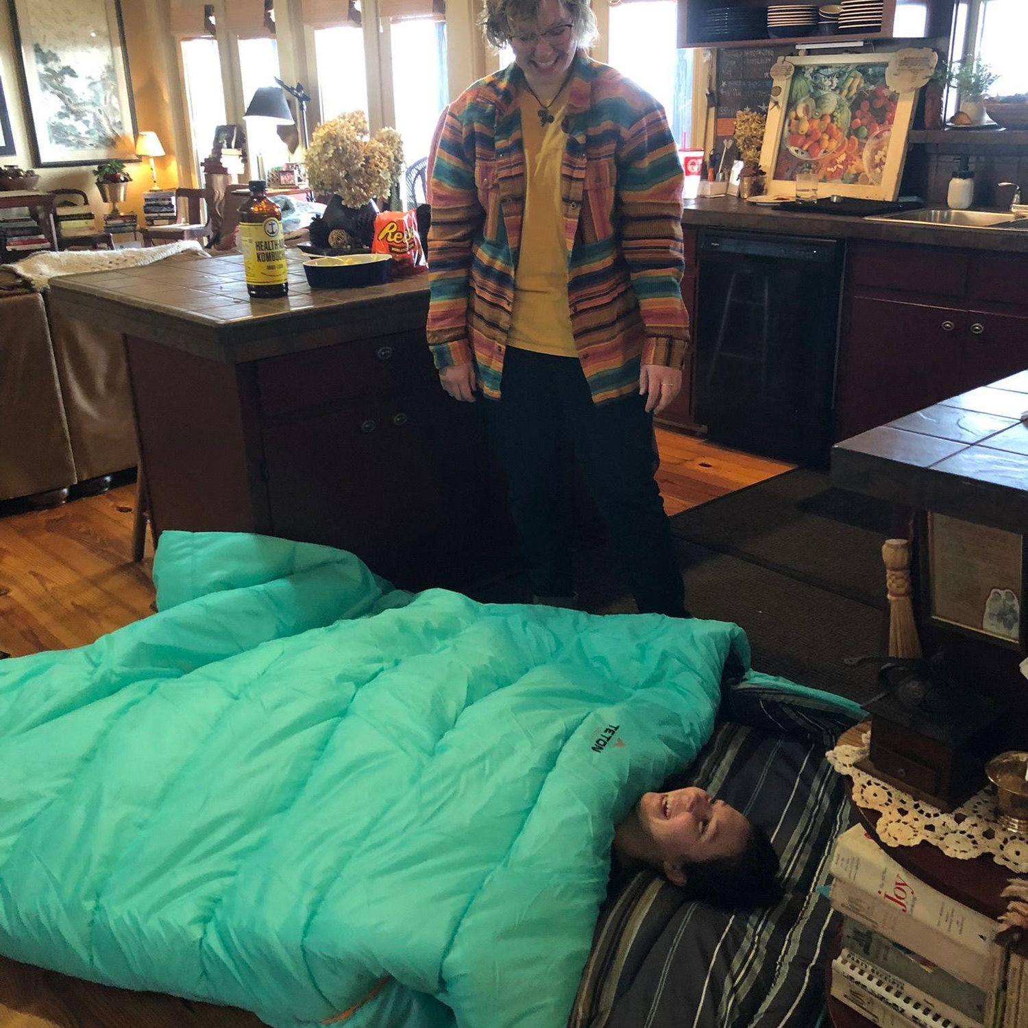 In February 2025, Mia and I flew down to her Grandma's in Alabama to pick up her new car. We drove it back to Vermont on a 3-day car-camping adventure with our new sleeping bag.