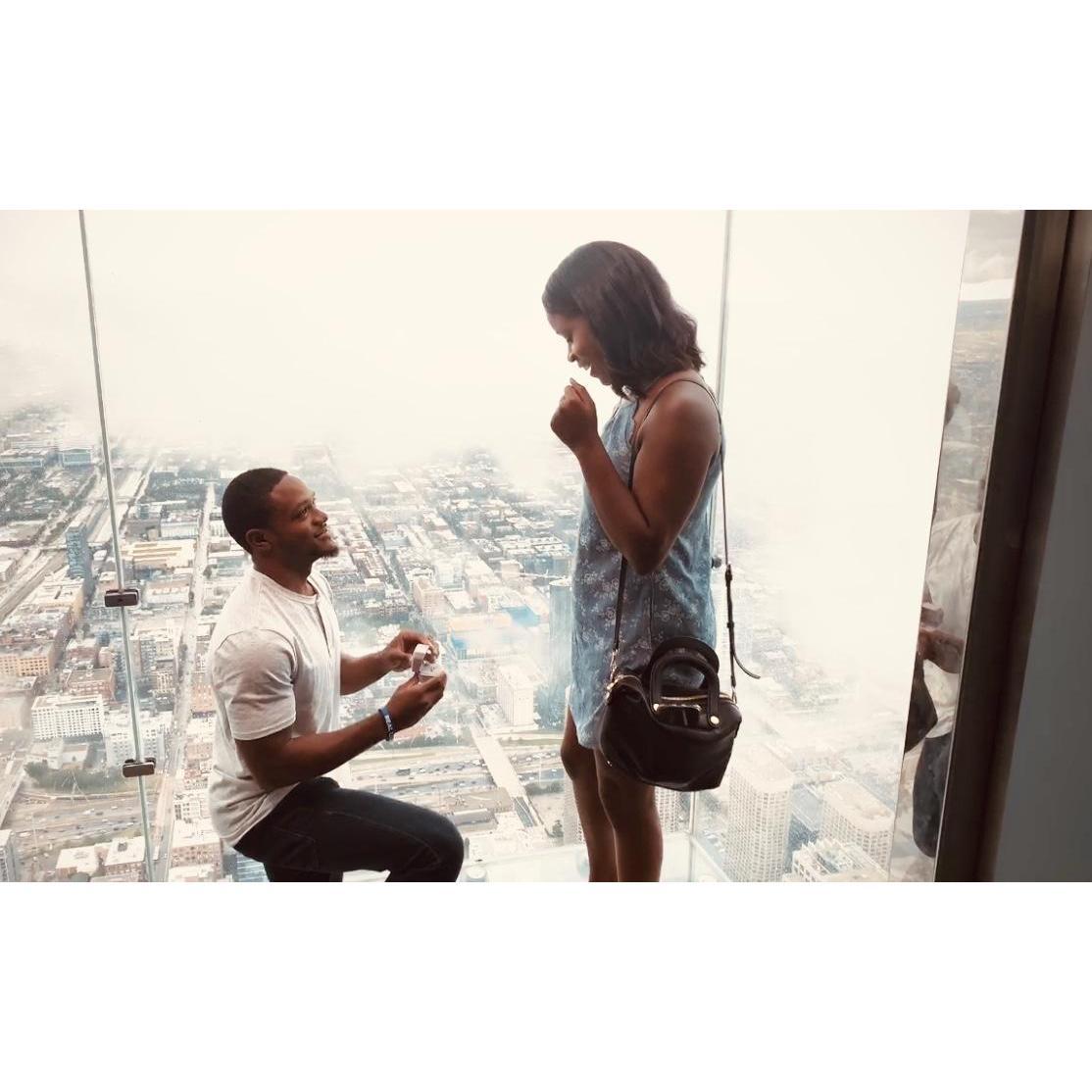 The proposal in the clouds!