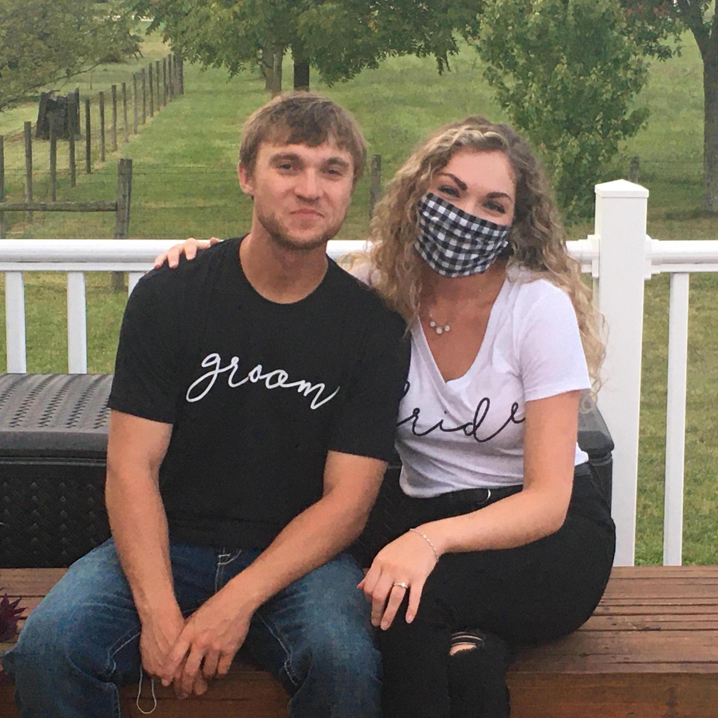 Their first wedding 'event' together... life as a COVID bride can be crazy! -September 2020