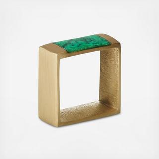 Gem Block Napkin Ring, Set of 4