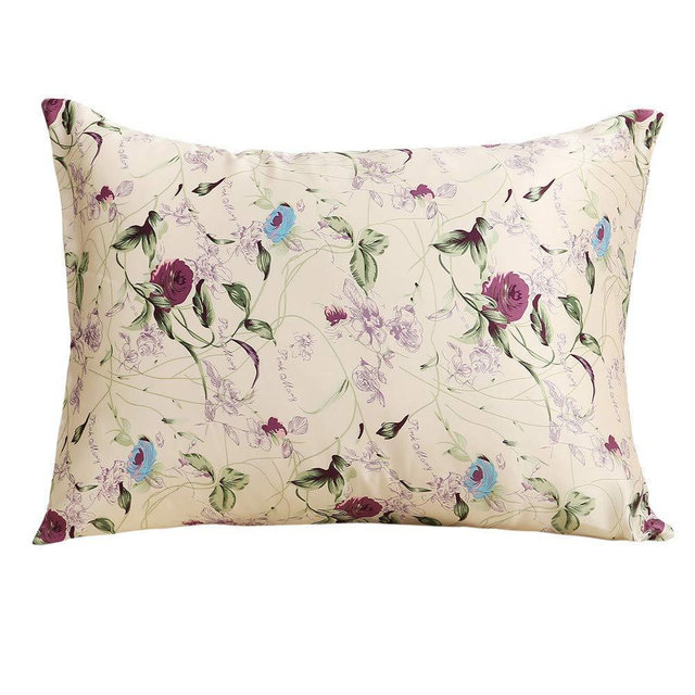 Tim & Tina 100% Pure Mulberry Luxury Silk Satin Pillowcase,Good for Skin and Hair (Queen, Lively Flower)