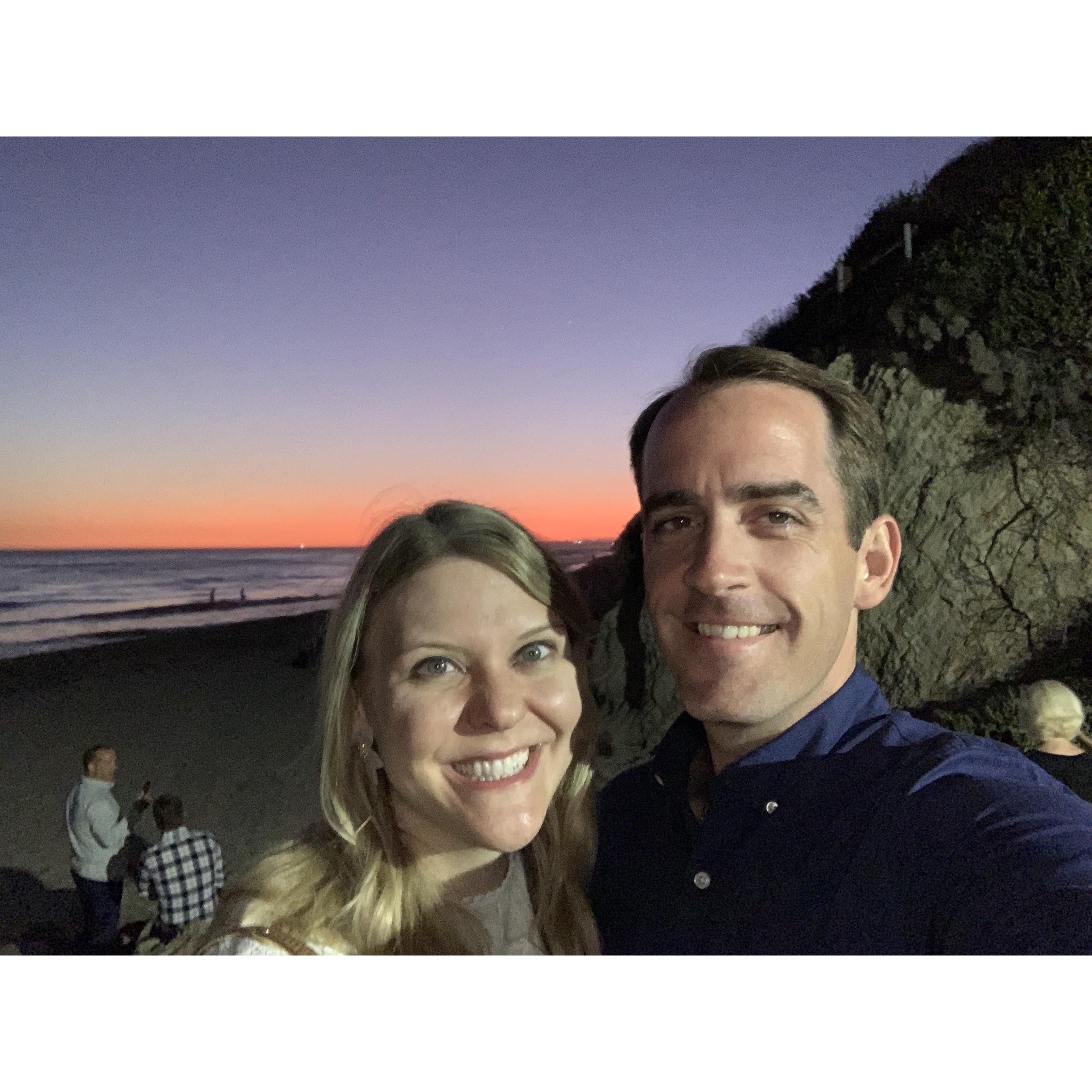 Santa Barbara sunset the day after the wedding of our dear friends Greg and Christy.