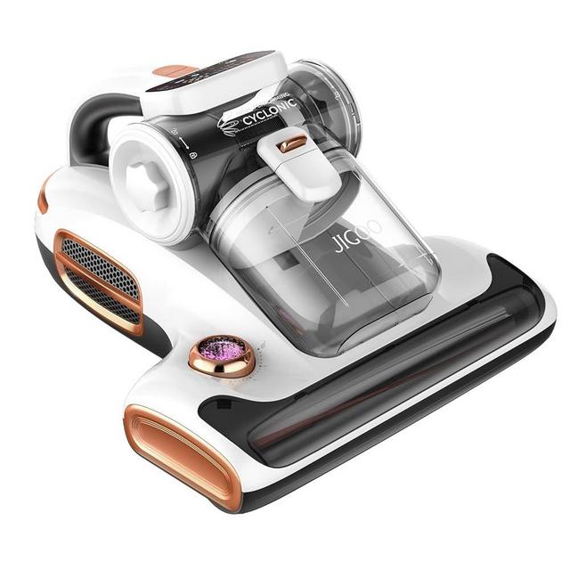 JIGOO Bed Mattress Vacuum Cleaner: T600 Mattress Vacuum Cleaner with UV-Light,700W 15Kpa Vacuum Suction Deep Cleaning Vacuum with Smart Dust Sensor for Sofa/Bed/Fabric Surface(Corded,White)
