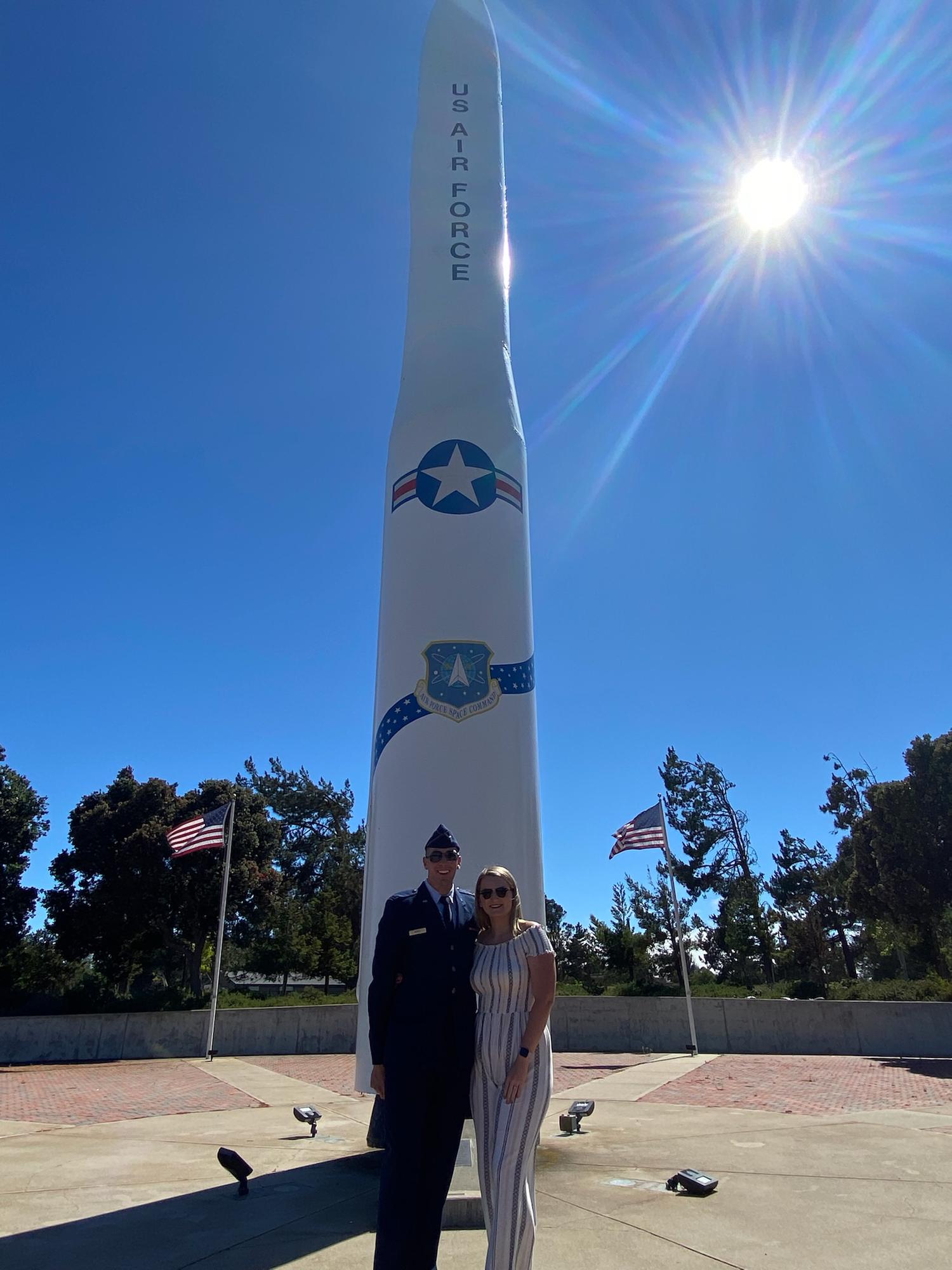 Hailey visiting Justin’s graduation from Air Force Initial Skills Training.