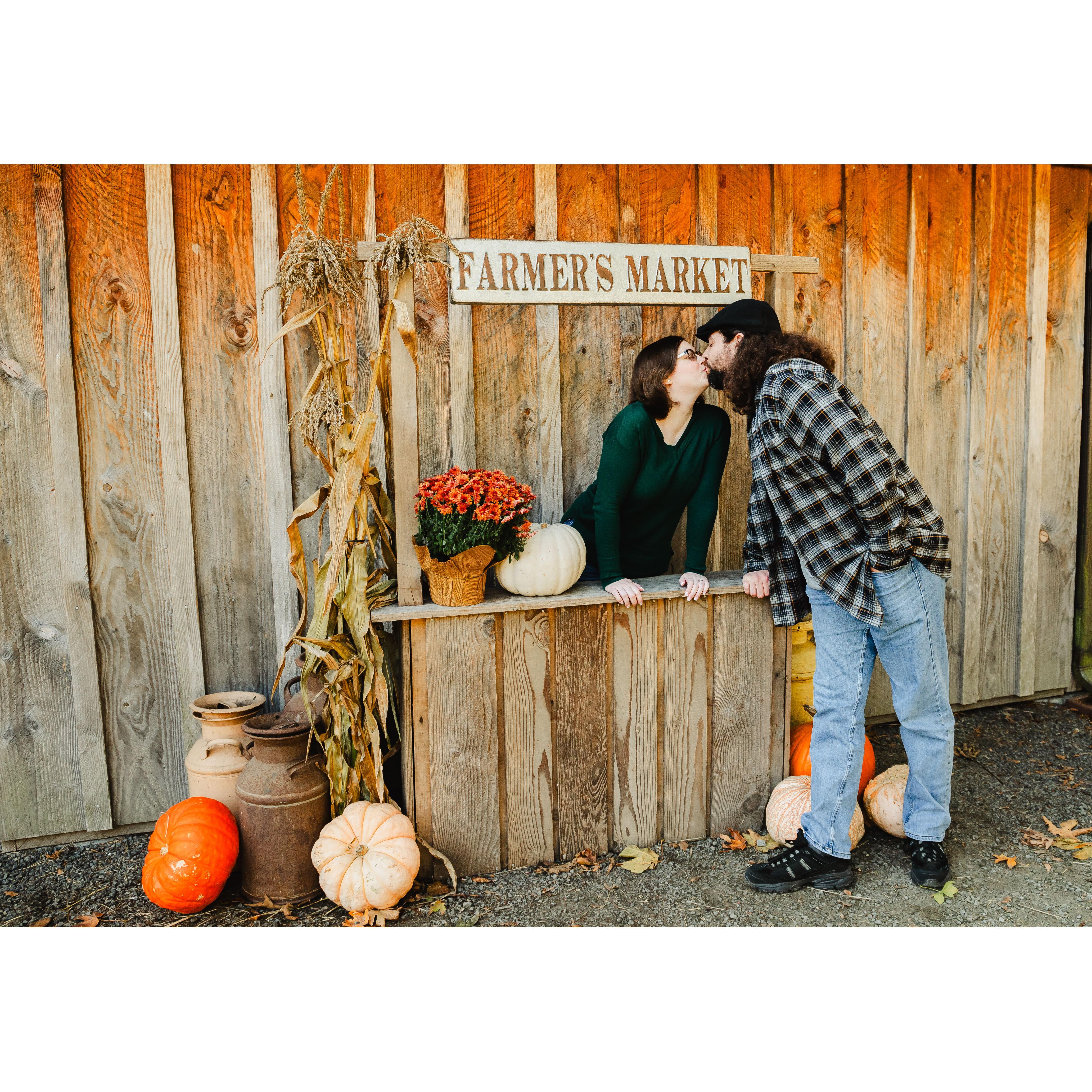 From our engagement photo shoot at Pomeroy Farms, taken by the incredible Erika Renae!