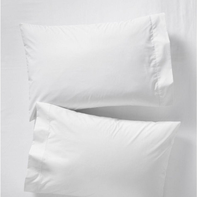 280-Thread-Count Standard White Pima Cotton Percale Pillowcases, Set of Two