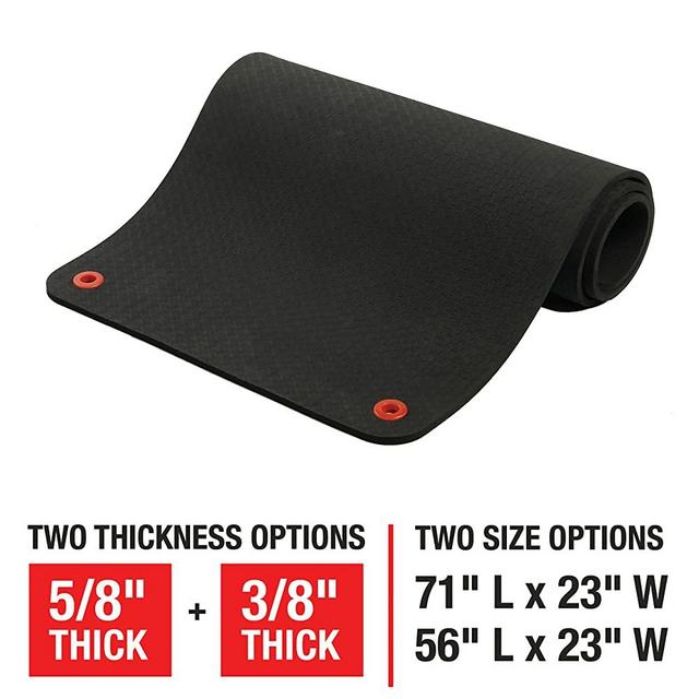 SPRI Hanging Exercise Mat, Fitness & Yoga Mat for Group Fitness Classes, Commercial Grade Quality with Reinforced Holes (Available in 56" or 71" Length and 3/8" or 5/8" Thickness)