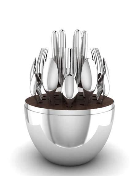 Christofle24-Piece Mood Silver-Plated Flatware Service