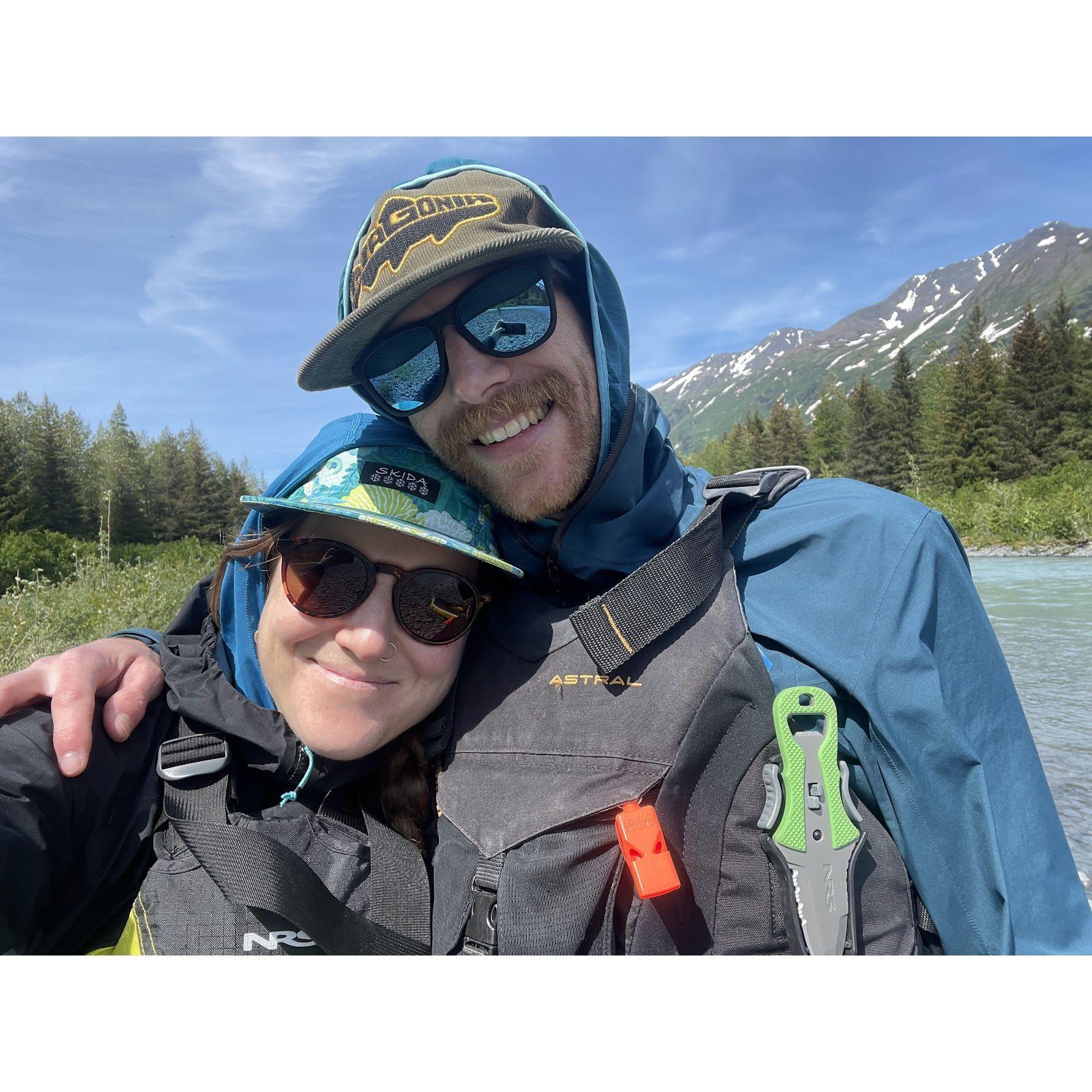 packrafting on Portage Creek, AK