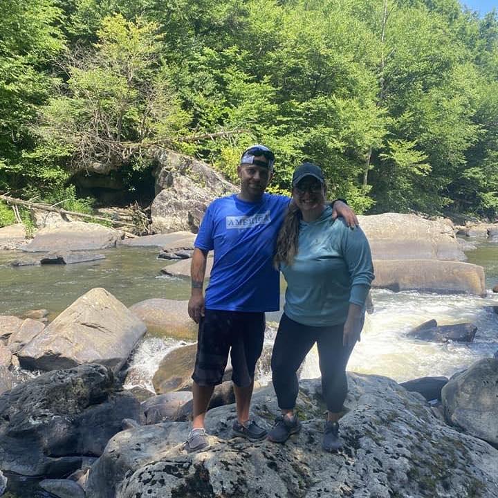 Our last day of vacation in Deep Creek MD - this was about 5 minutes before Matt proposed
