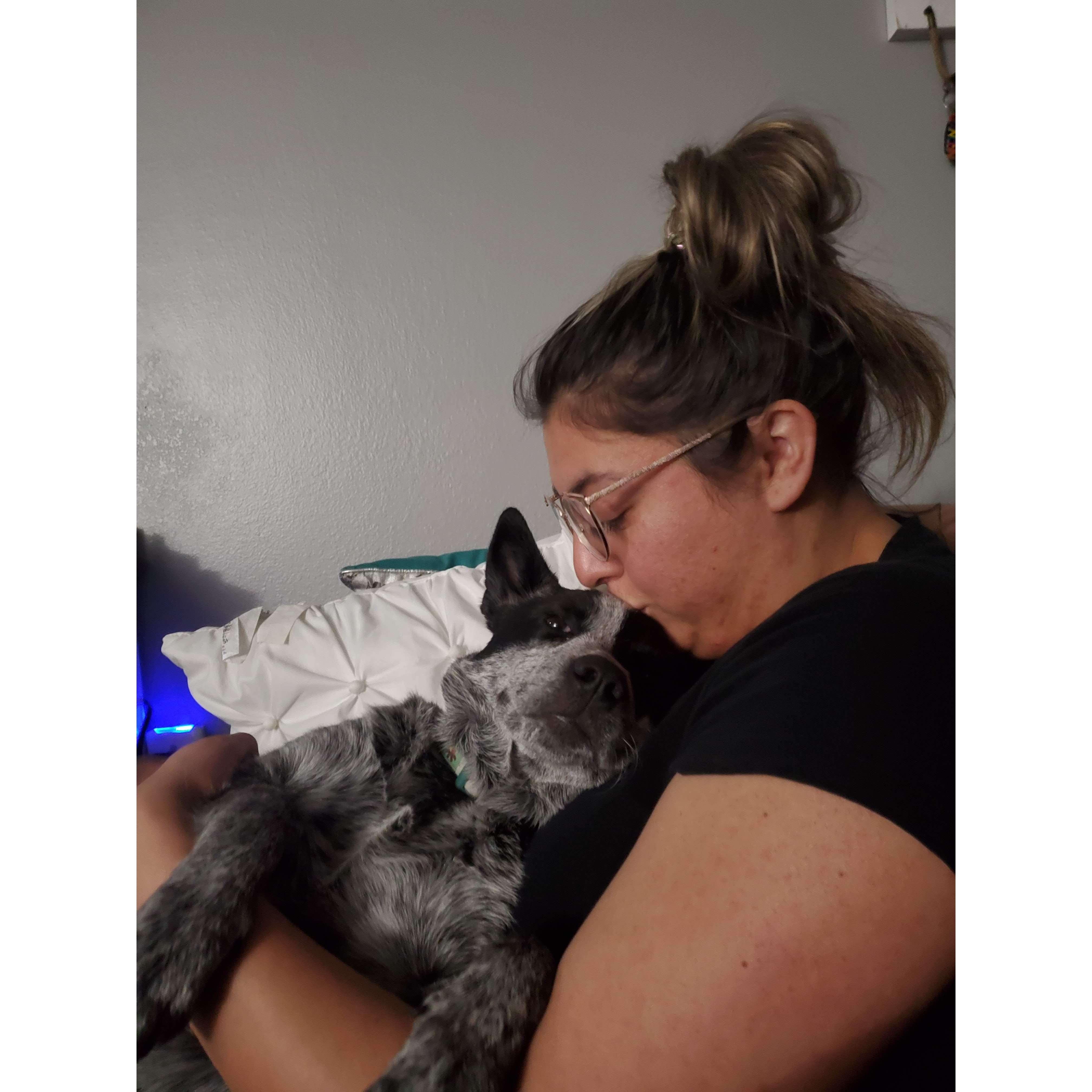 She loves her mommy cuddle times