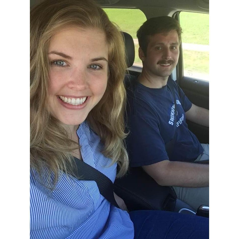 Our faces as we finally reached the mountains during our second CO trip.