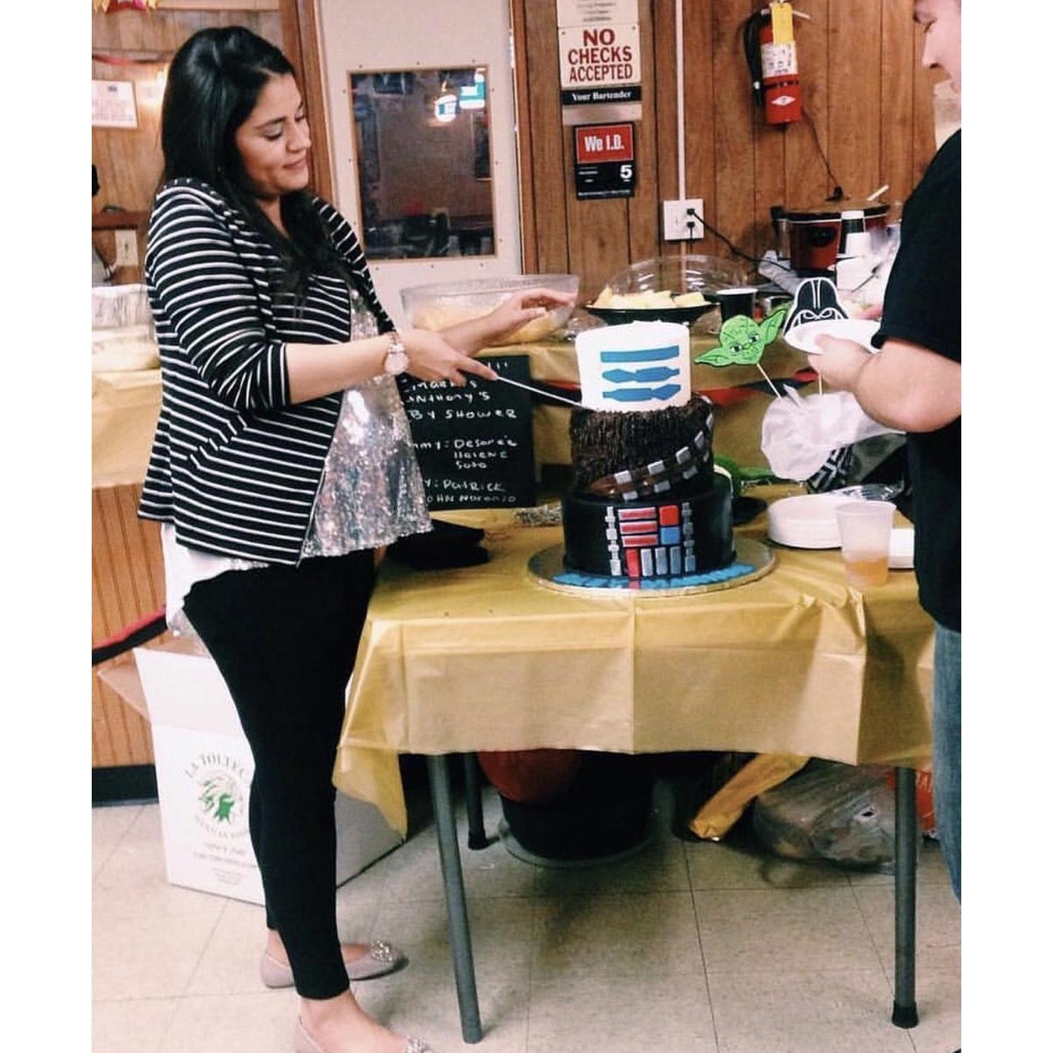Our baby shower in 2015. That cake was amazing. Thanks to our sons’s Nino sister in law made it.