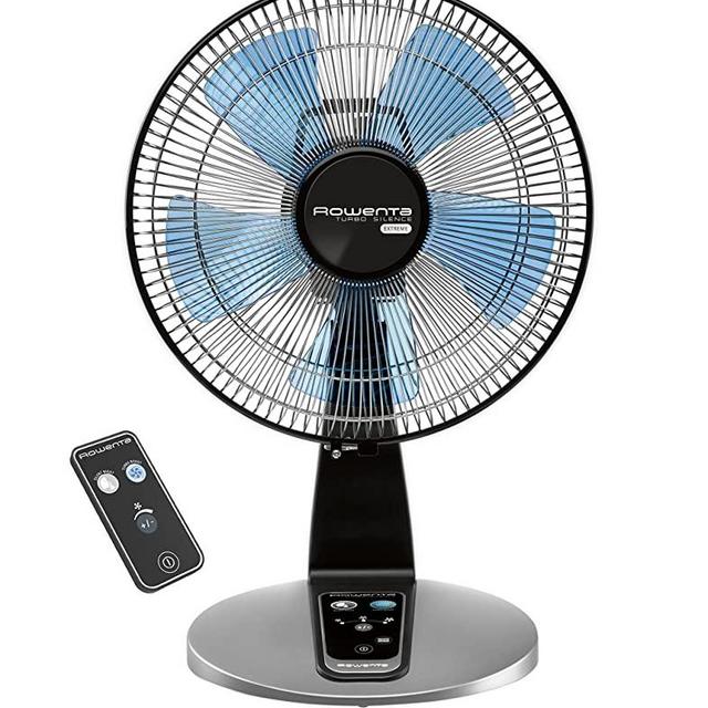 Rowenta VU2660 Turbo Silence Fan, Table Fan, Portable Fan, 5 Speed Fan with Remote Control