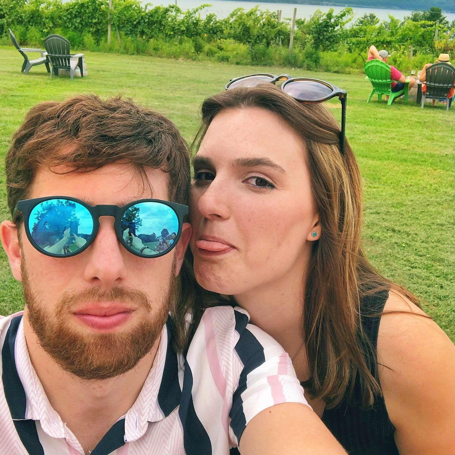 It's impossible not to be silly on a wine tour around Ithaca. Summer 2021.