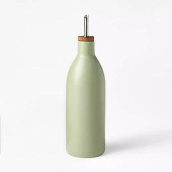 Ceramic Oil Pour Bottle - Figmint™ - Color: Sage Green