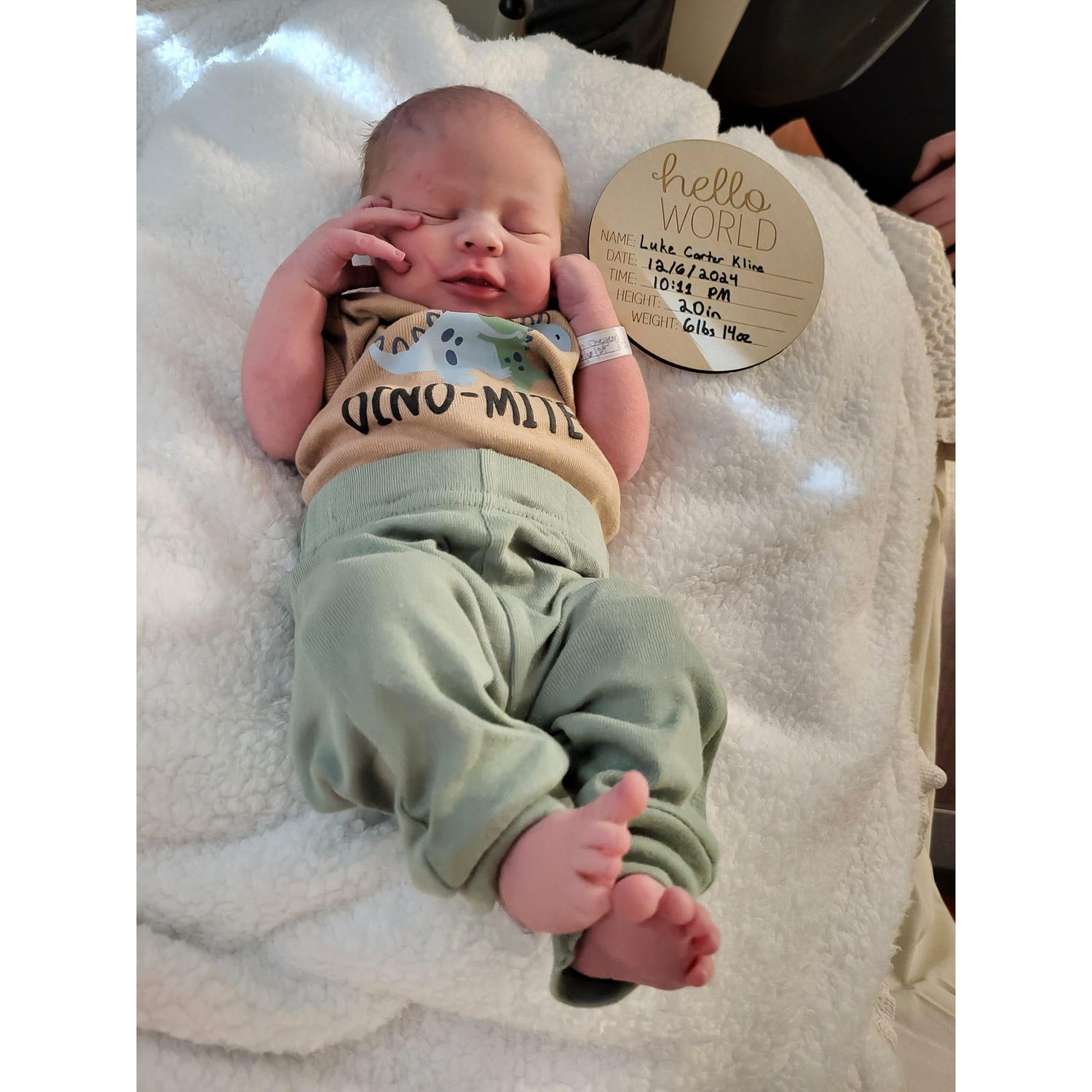 The day after we welcomed our son into the world!