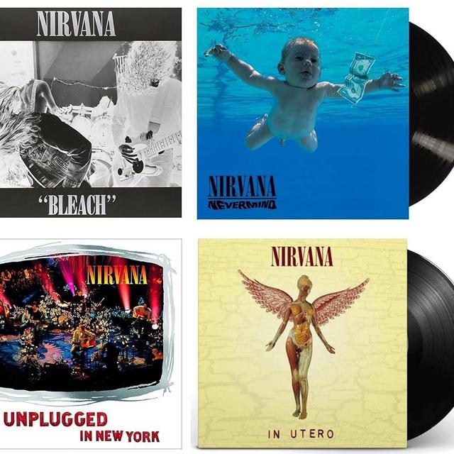 Nirvana - Ultimate 4 Record Album Collection: Bleach, Nevermind, Unplugged in New York and In Utero