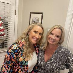 Becca and I at a christmas party