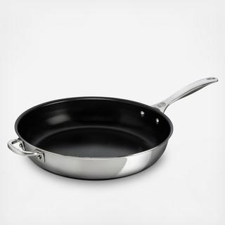 Stainless Nonstick Deep Fry Pan with Helper Handle