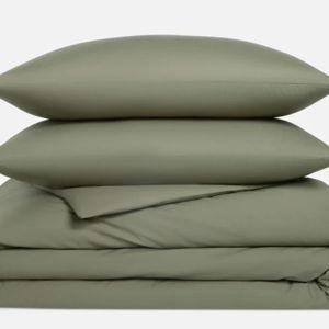 Classic Percale Duvet Set; Size: King; Color: Fresh Moss
