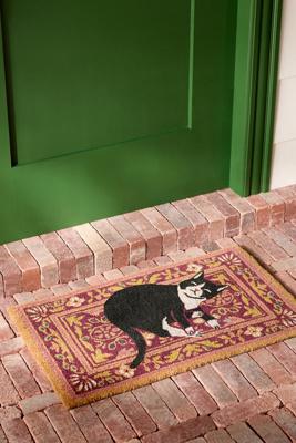 Dottie Cat Coir Printed Doormat