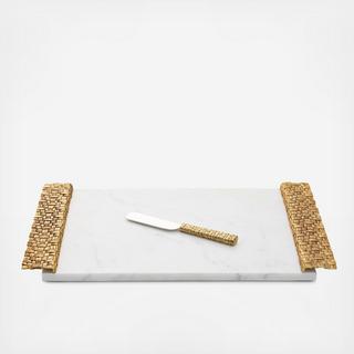 Palm Cheese Board with Knife