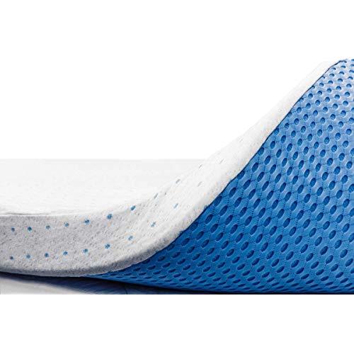 ViscoSoft 3 Inch Memory Foam Mattress Topper Queen | Select High Density Ventilated Mattress Pad