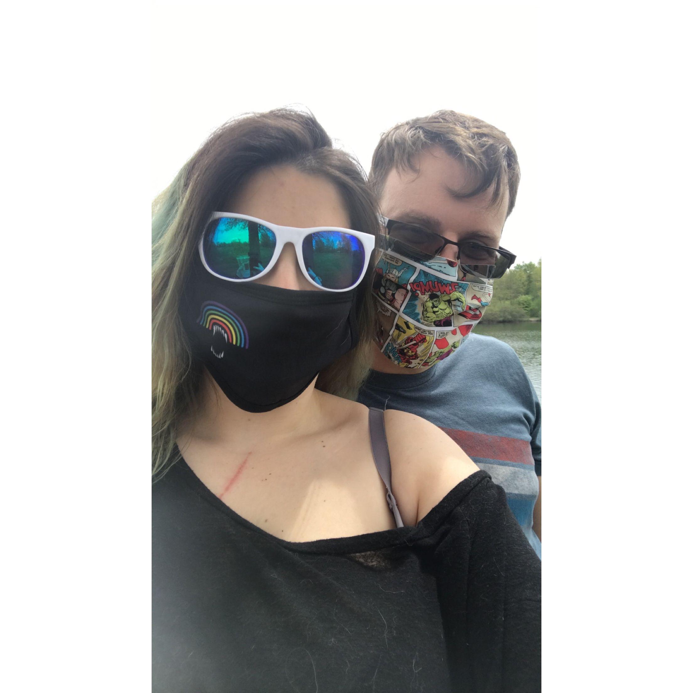 One of first dates, Chris took Nat fishing during lockdown
