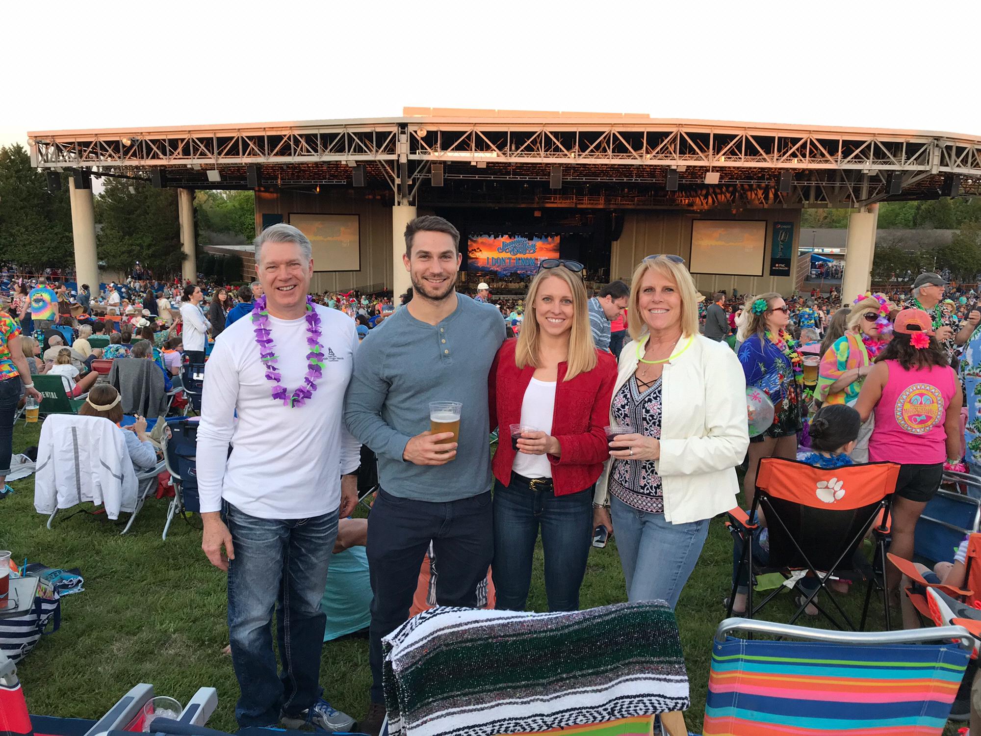 April 2018. At the Jimmy Buffet concert in Charlotte, NC.