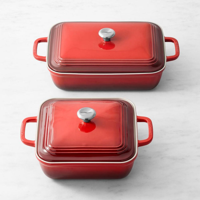 Le Creuset San Francisco Stoneware Covered Baker Set, Red