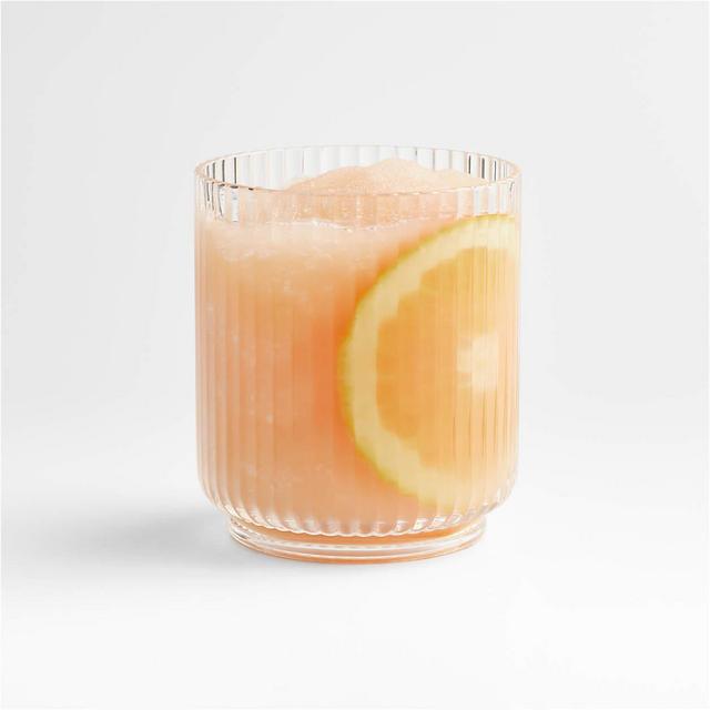 Fluted Acrylic Double Old-Fashioned Glass