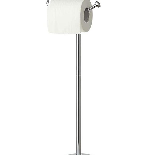 SunnyPoint Classic Bathroom Free Standing Toilet Tissue Paper Roll Holder Stand