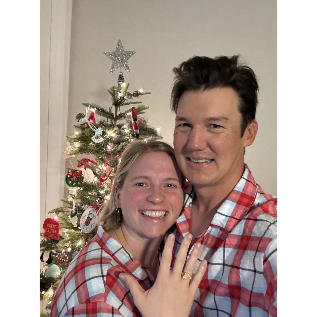Justin proposed on Christmas morning and then we spent the day celebrating with family and friends :)