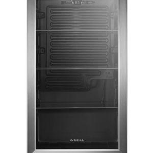 Insignia™ - 115 Can Beverage Cooler with Glass Shelves - Stainless Steel Look